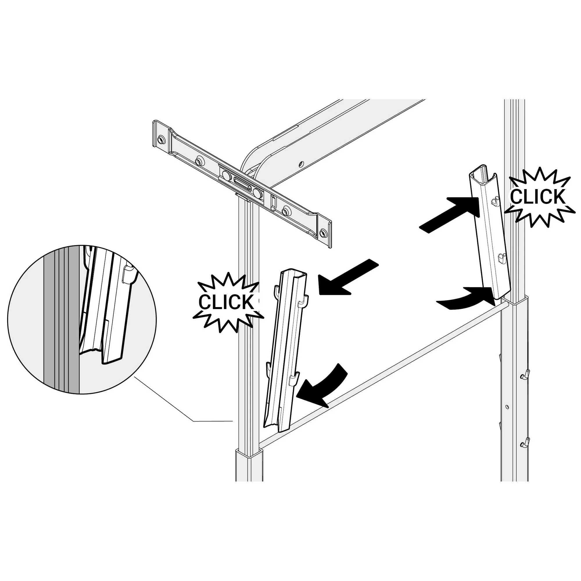 DISPENSA 90° Zusatzhaken für Tragrahmen - Korbhalter - Image 4